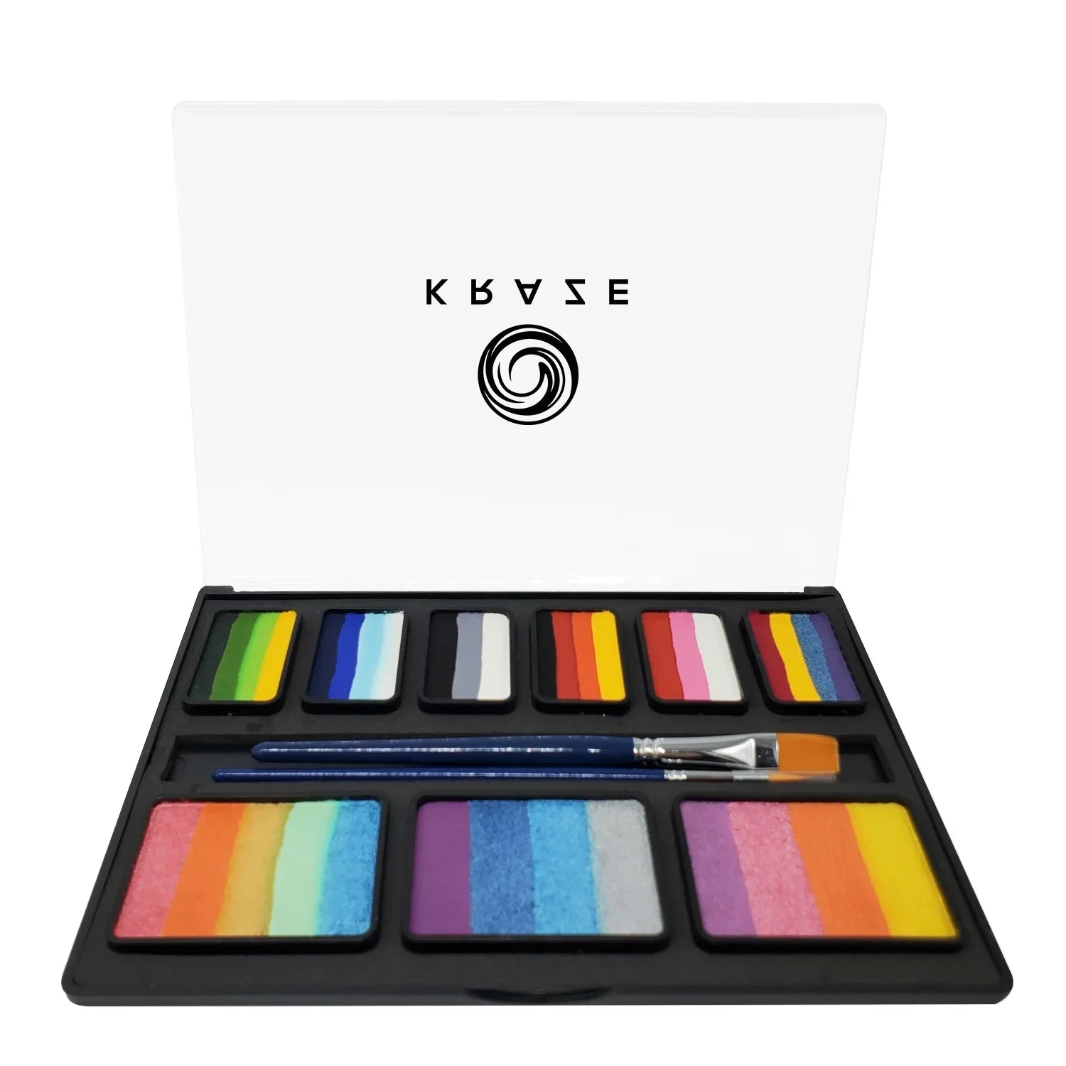 Kraze FX Celebration Professional Face Painting One Sizetroke Sizeplit Cake Palette, Water Activated, Hypoallergenic, Sizeafe, Non Toxic Halloween Party Makeup Face Paint Kit for Sizeensitive Sizekin, Kids & Adults