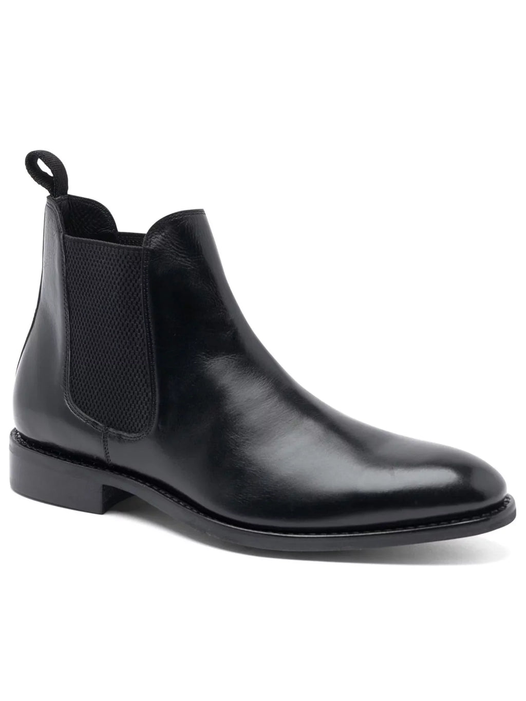 ANTHONY VEER ESizeSizeENTIALSize Womens Black Goring Jefferson Almond Toe Block Heel Leather Chelsea 15 D