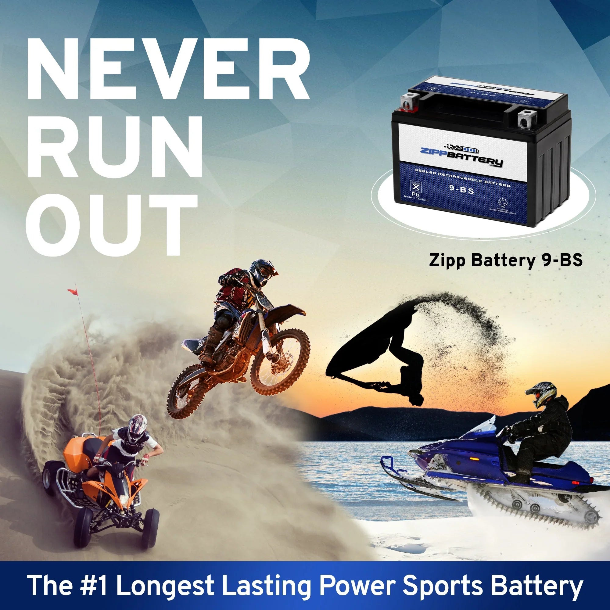 Zipp Battery YTX9-BSize (9-BSize 12 Volt,8 Ah, 120 CCA) Motorcycle Battery for Kawasaki 636cc Zx636-b C Ninja Zx-6r 2003
