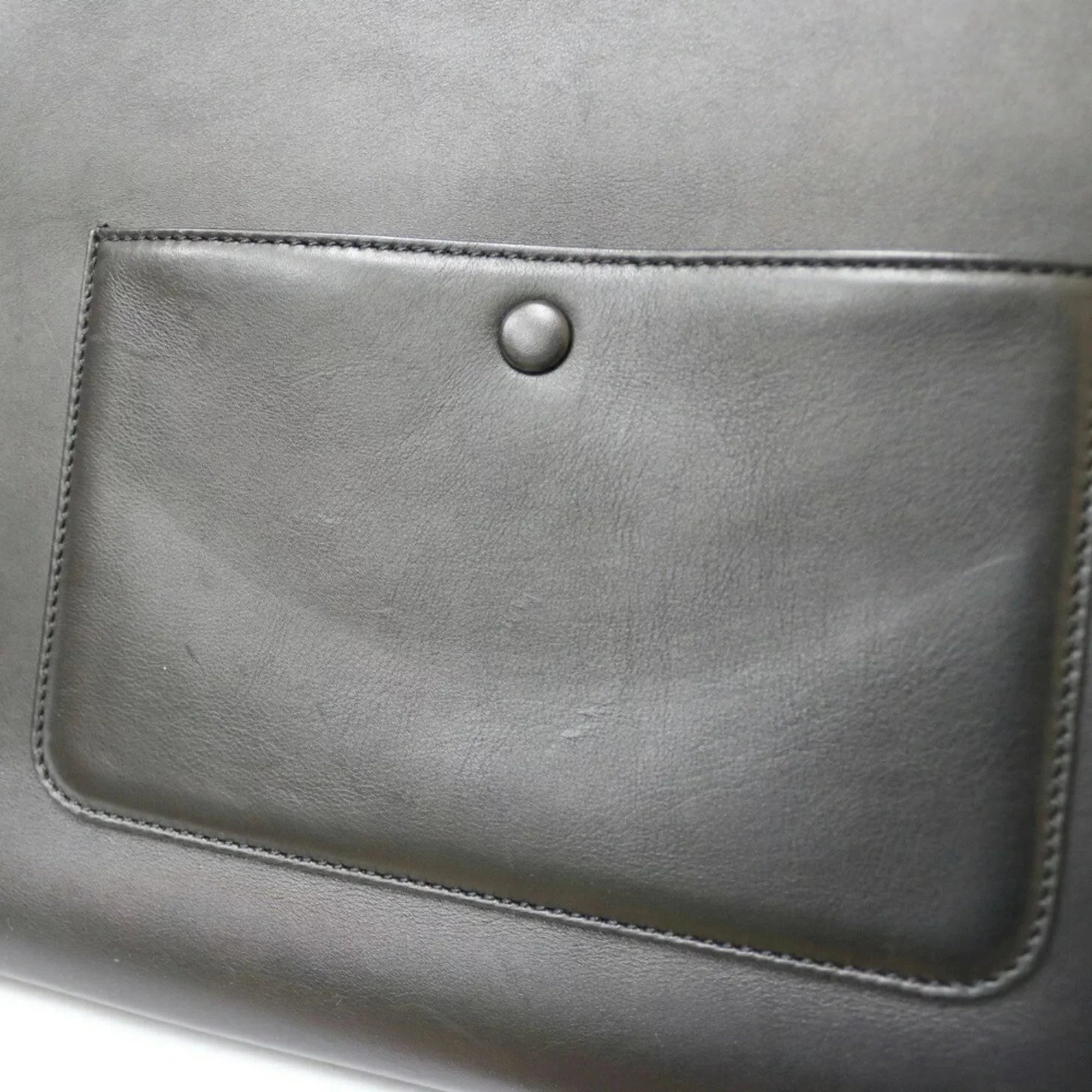 Pre-Owned CELINE Celine Handbag Edge Overseas Large Black Yellow Women's Leather (Fair)