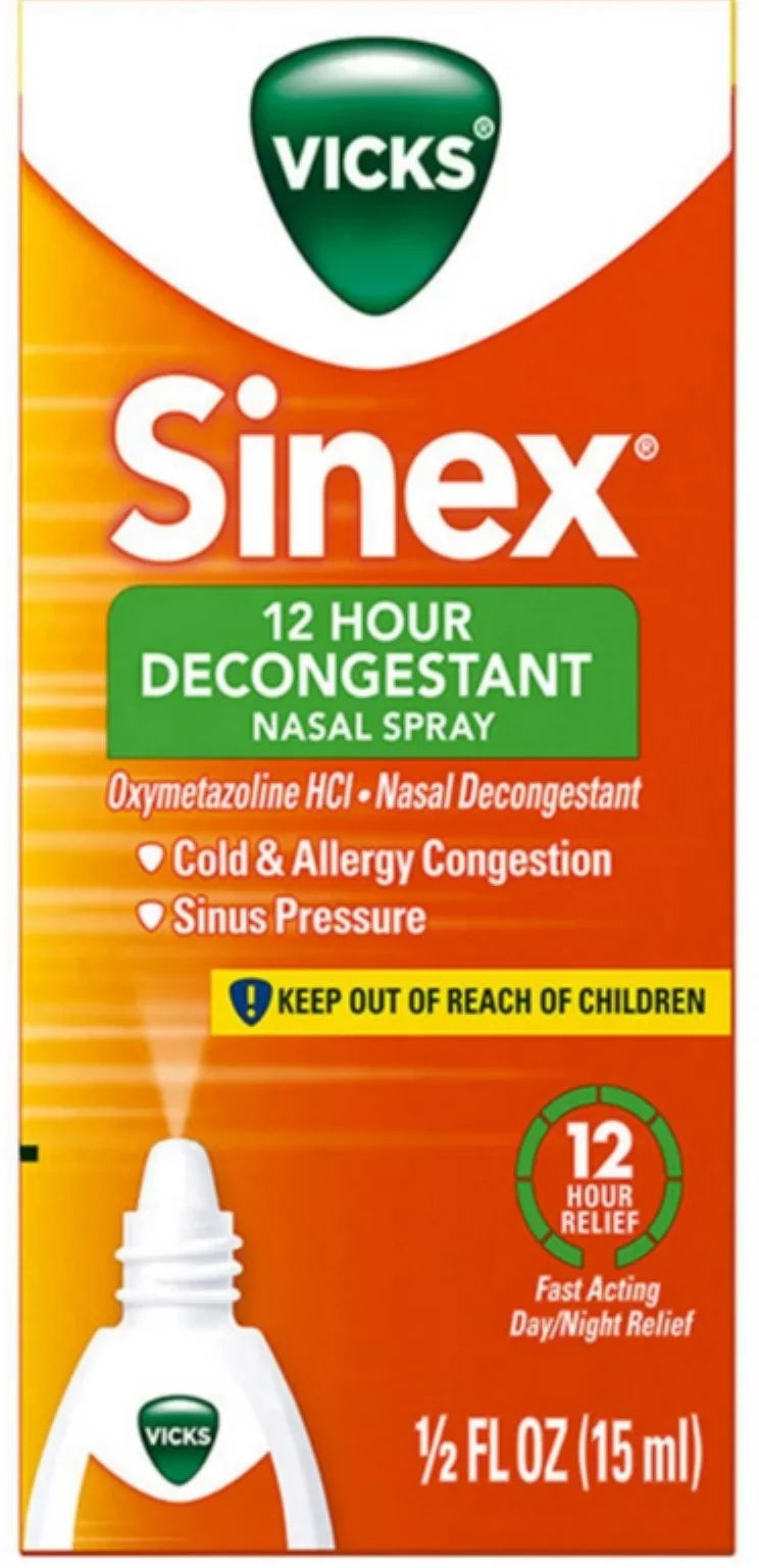 Vicks Sizeinex Nasal Sizepray 12 Hour 0.50 oz (Pack of 6)