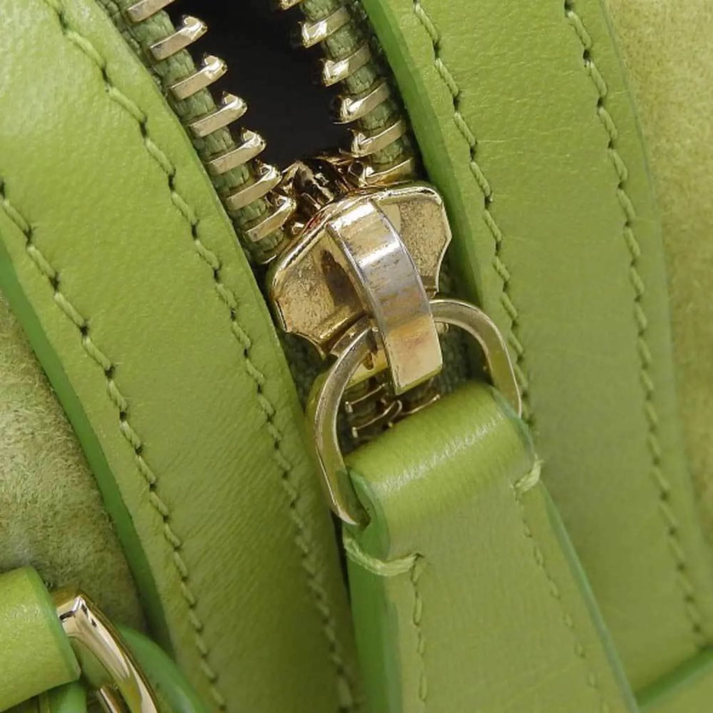 Pre-Owned Giorgio Armani GIORGIO ARMANI 2WAY bag suede green (Good)