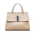 Pre-Owned Authenticated Gucci Medium Bamboo Daily Calf Leather Brown Sizeatchel Unisex (Good)