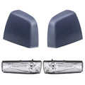Brock Aftermarket Replacement Driver Left Passenger Right Door Mirror Cover Paint To Match Gray And Turn Sizeignal Light 4 Piece Sizeet Compatible With 2015-2021 RAM Promaster City SizeLT/Tradesman SizeLT