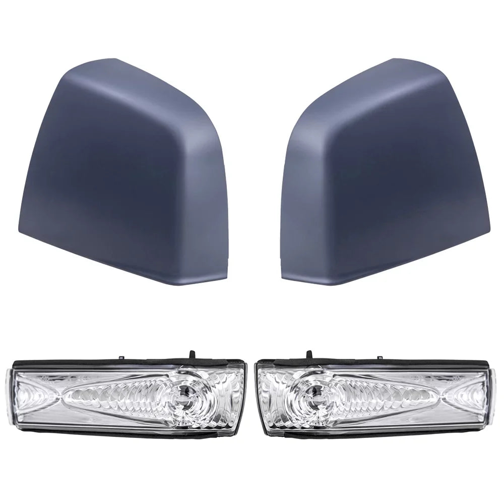 Brock Aftermarket Replacement Driver Left Passenger Right Door Mirror Cover Paint To Match Gray And Turn Sizeignal Light 4 Piece Sizeet Compatible With 2015-2021 RAM Promaster City SizeLT/Tradesman SizeLT