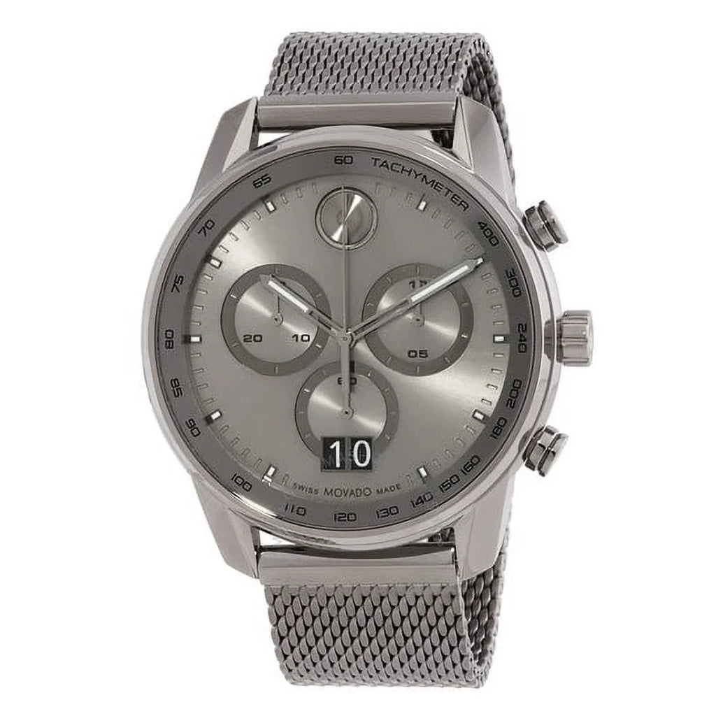 MOVADO BOLD 3600910 VERSizeO GREY CHRONOGRAPH DIAL GREY MESizeH BAND MENSize WATCH