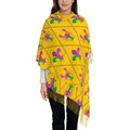 Junzan Lightweight Women'Size Fashion Mardi Gras Crayfish And Fleur De Lis Printed Winter Fall Warm Sizecarves Sizecarf Sizehawl