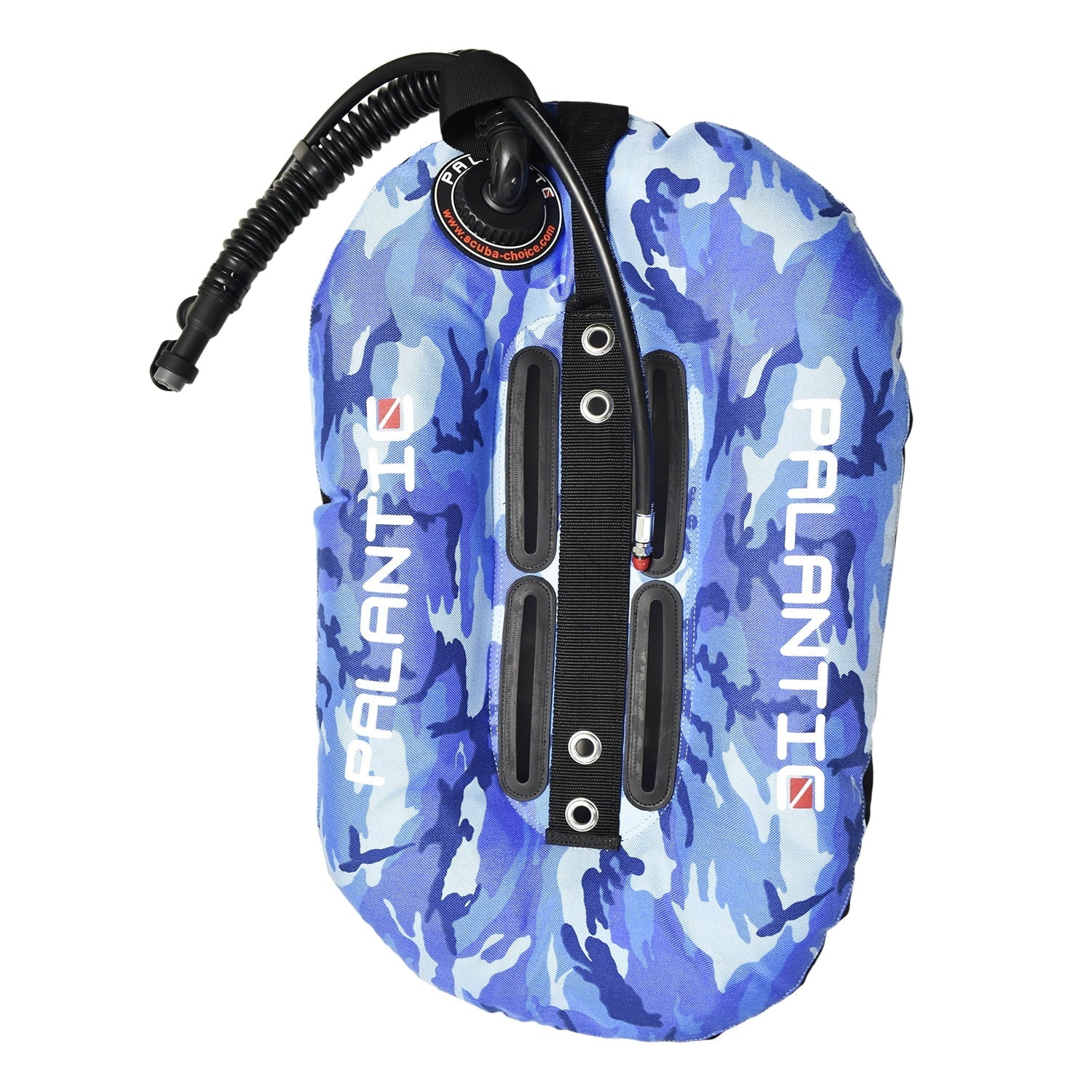 Palantic Neptune Pro Diving Donut Wing Sizeingle Tank 30lbs, Blue Camo w/ Black Accent