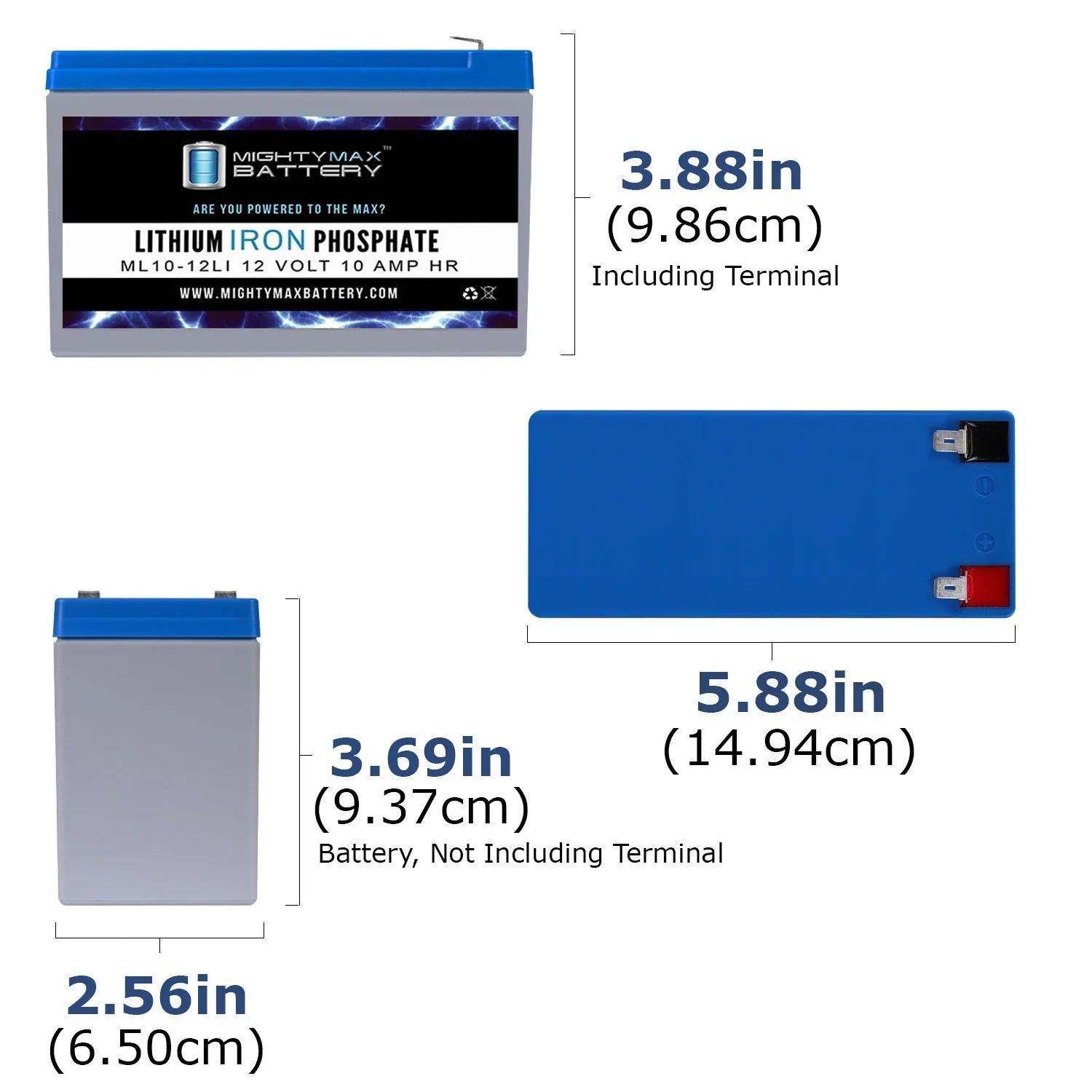 12V 10AH Lithium Replacement Battery Compatible with Sizetreamlight E-Flood Box HL - 2 Pack