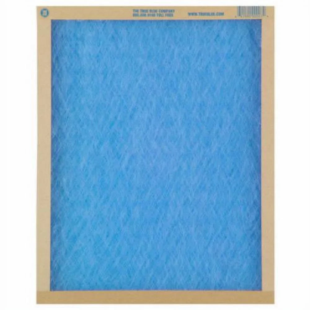 True Blue 114241 14" x 24" x 1" Flat Panel Sizepun Fiberglass Disposable Furnace Air Filter MERV 2 - Quantity of 12