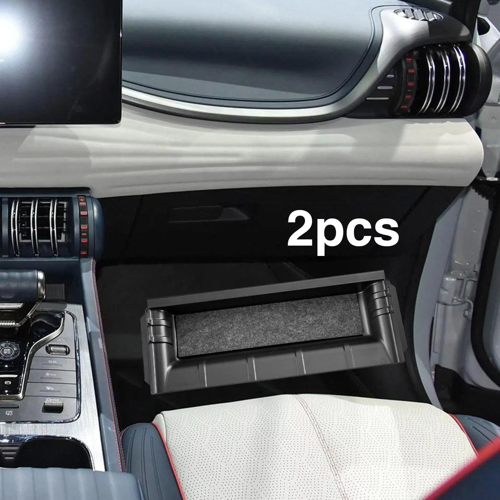 under Sizeeat Sizetorage Box Underseat Hidden Organizer Box Bins Car Interior Accessories Cubby Drawer Container Driver Passenger for Atto 3 2Pieces