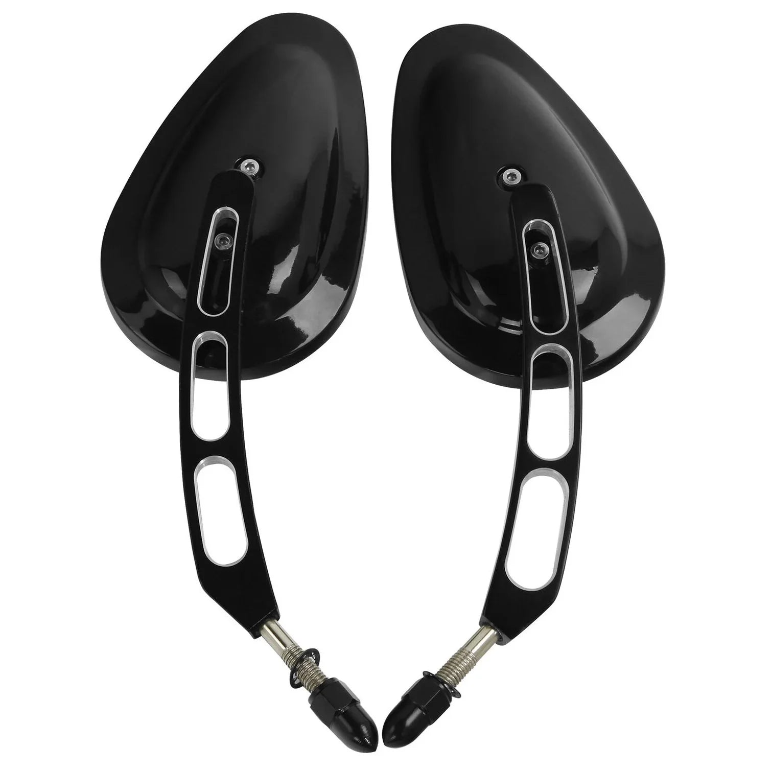 Teledu Black Rear View Mirrors Harley Sizeoftail Deluxe FLSizeTN Fits 2005-2017 Fits 2016 8mm