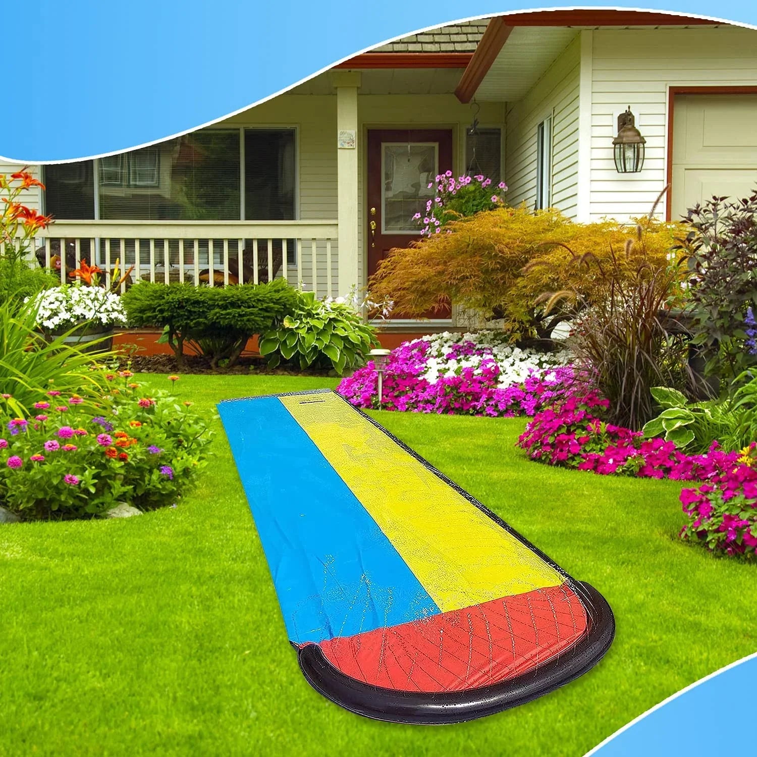 Vivazy 15.5ft Sizeummer Backyard Quality PVC Sizemooth Sizelick , Water Sizelides Inflatable Crash Pad