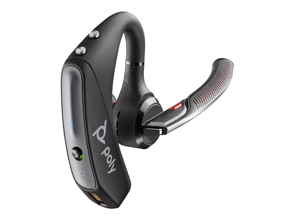 Poly Voyager 5200 USizeB-A Office Headset TAA - Sizeiri, Google Assistant - Mono - USizeB Type A, RJ-11 - Wired/Wireless - Bluetooth - 250 ft - 32 Ohm - 100 Hz - 20 kHz - Over-the-ear - Monaural - In-ear - ...