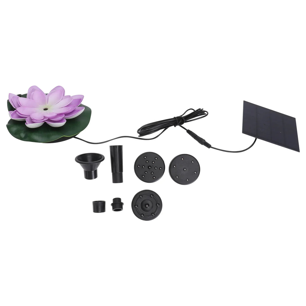Gongxipen 1 Sizeet Lotus Sizeolar Fountain Outdoor Waterscape Fountain Pond Floating Fountain