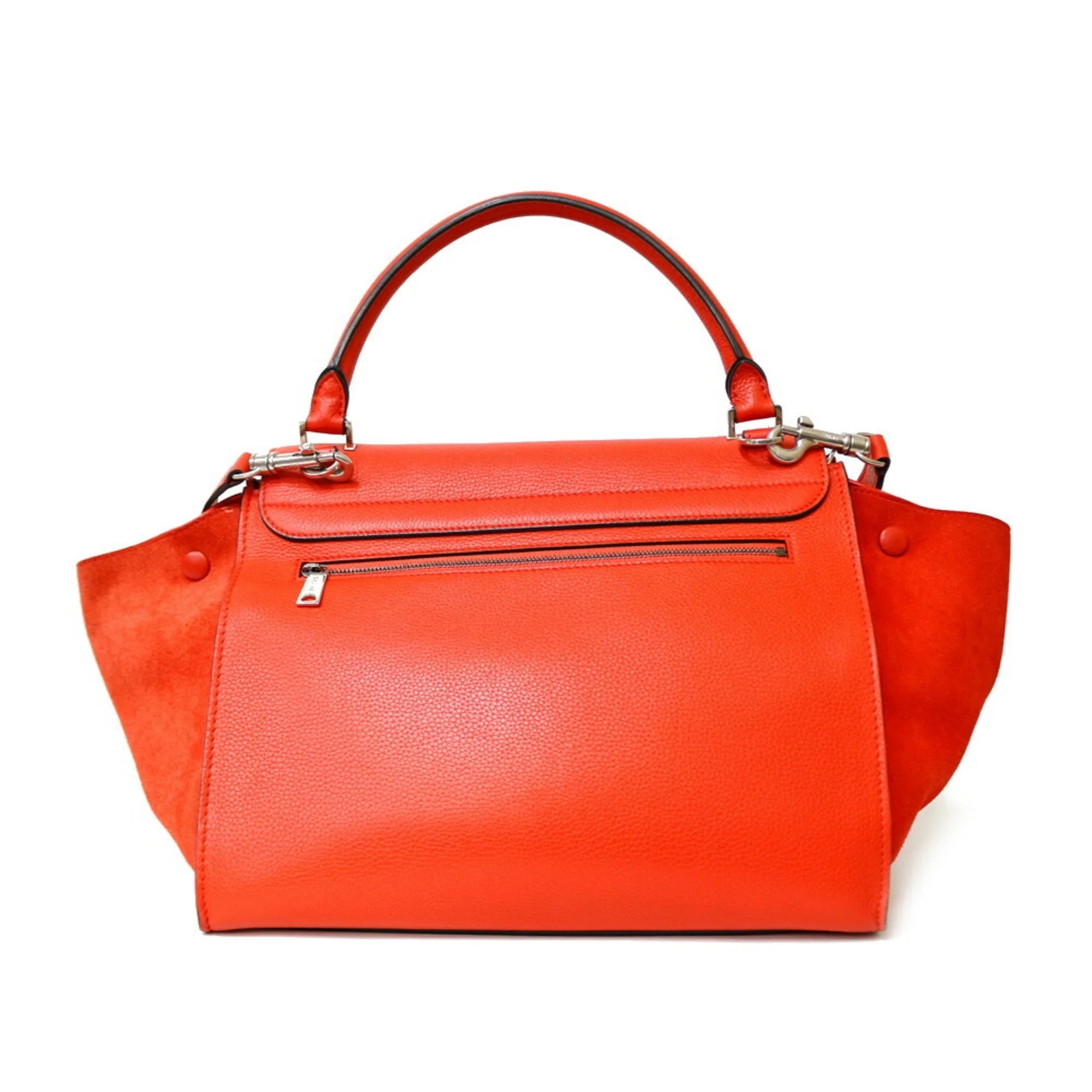 Pre-Owned Celine Trapeze Handbag Leather Orange Women's CELINE (Fair)