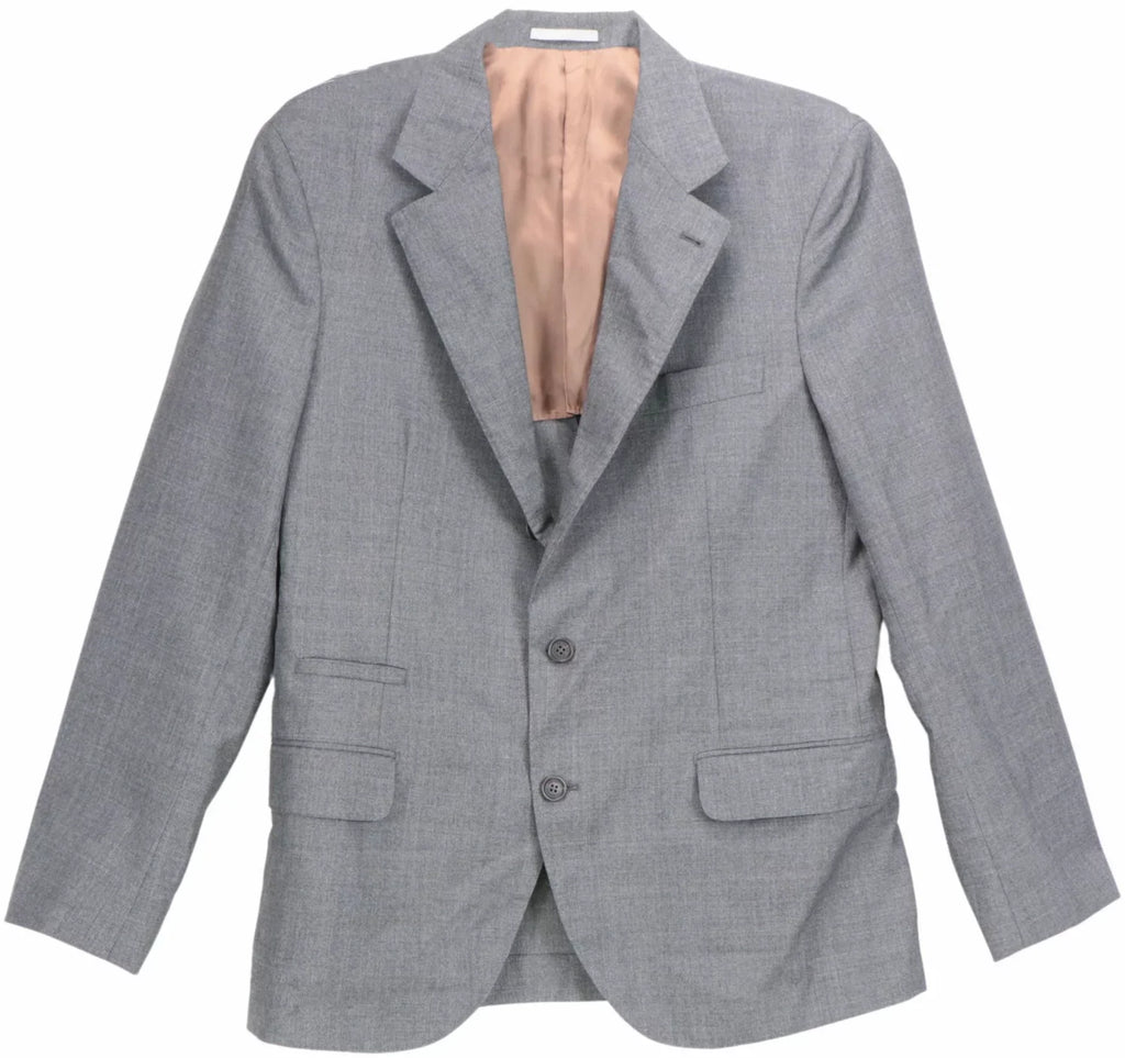 Brunello Cucinelli Men's Grey Woven Wool Sizeuit - 40 USize / 50 EU
