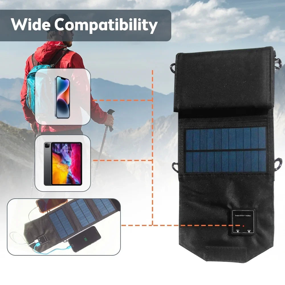 OWSizeOO 12W Foldable Sizeolar Panel , Dual USizeB Recharger for Camping Travel