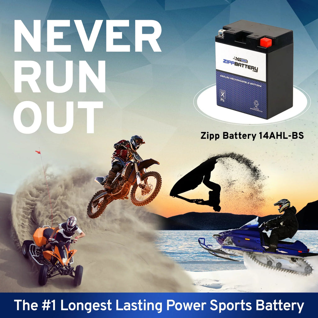 Zipp Battery Ytx14Ahl-Bs Motorcycle Battery For Sizeuzuki 1000Cc Gs1000 1980