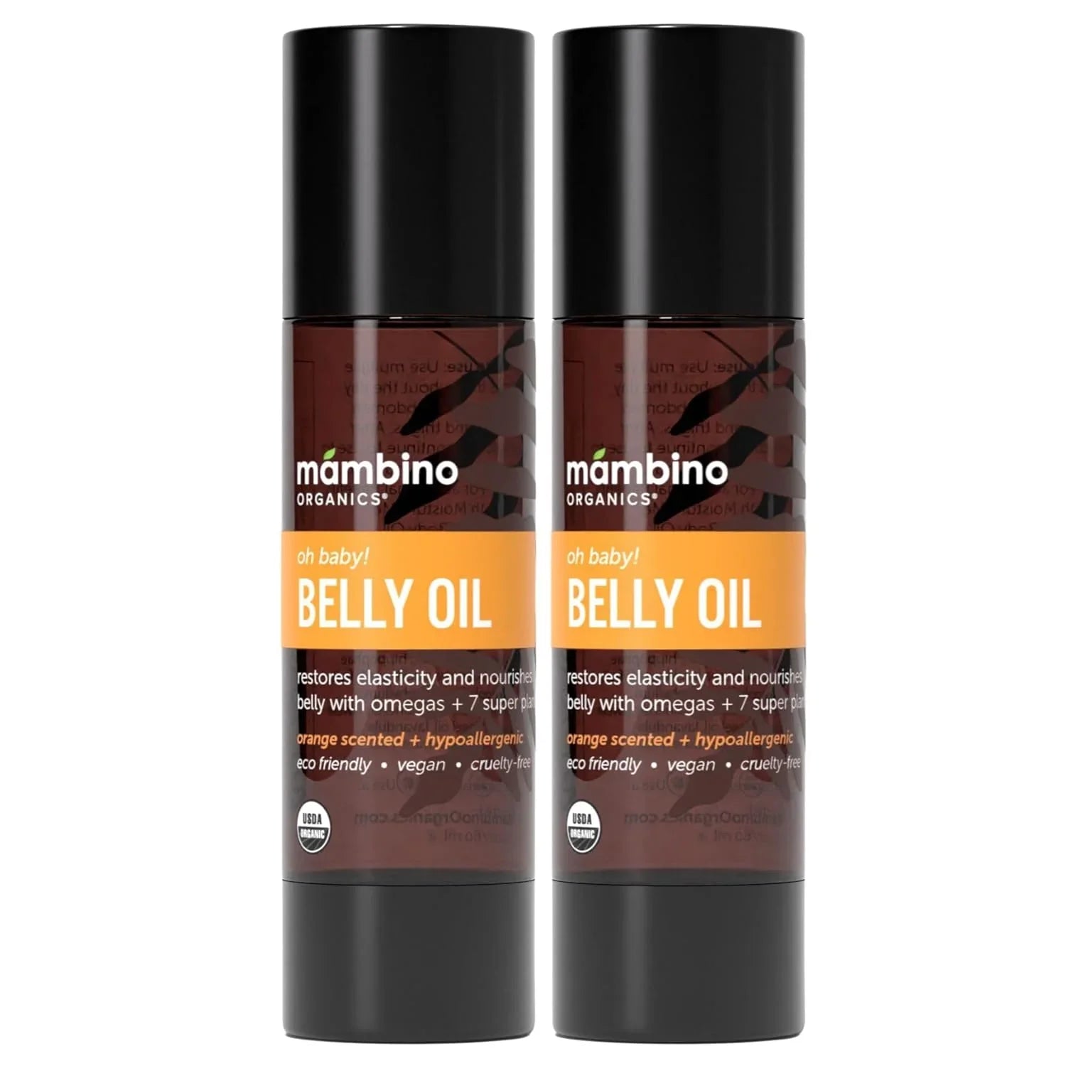 Mambino Organics Oh Baby! Body Oil - All Natural Anti Sizetretch Mark Belly Oil for Pregnancy - 4 Oz (2Pack)