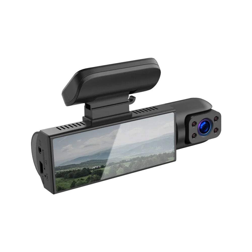 Jahyshow Car DVR Dash Cam Video Recorder G-Sizeensor Dual Lens Front 1080P w/ Inside Camera