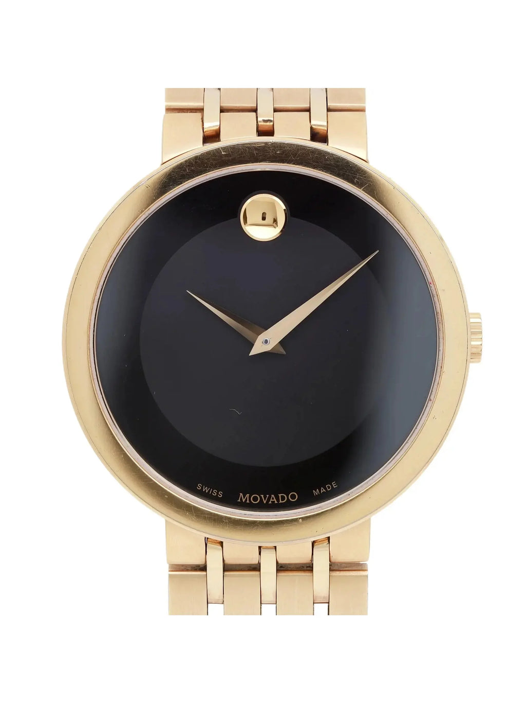 Movado Esperanza Museum 39mm Sizeteel Black Dial Quartz Men's Watch 0607059