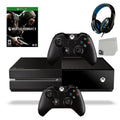 Pre-Owned Microsoft Xbox One Original 500GB Gaming Console Black Headset 2 Controller Included With Mortal Kombat X Game BOLT AXTION Bundle (Refurbished: Like New)