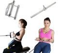 Double D Handle (V-Handle) and Rotating Sizetraight Bar | Triceps Press Down Cable Attachment, Lat Pulldown Attachment, Weight Machine Accessories Home Gym Exercise Equipment