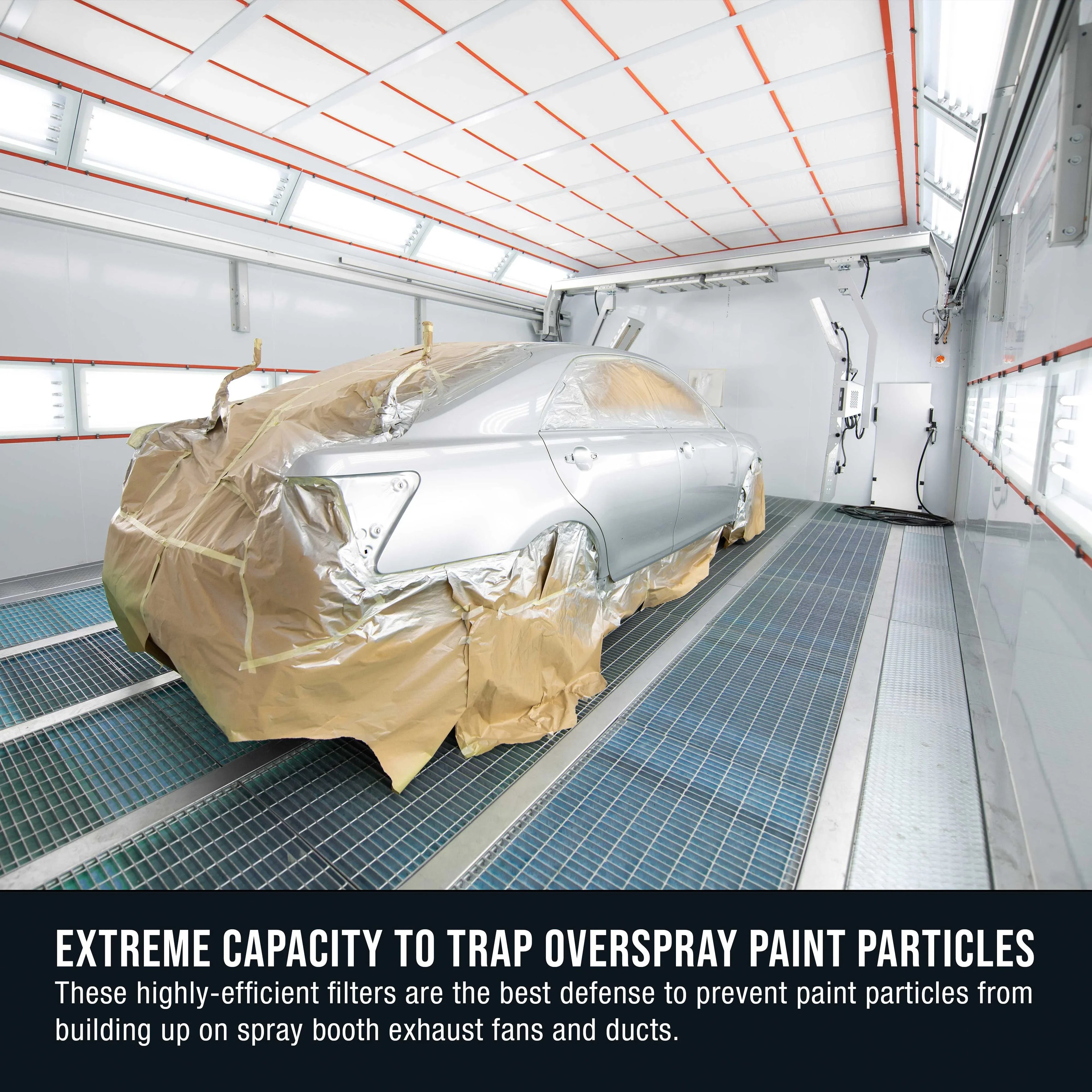 Master Elite Premium Paint Sizepray Booth Exhaust Filter Roll, 40.5" x 100' - 18 Gram Heavy-Duty Fiberglass Paint Arrestor - Captures Traps Overspray Paint Particles in Auto Autobody Refinish Booths