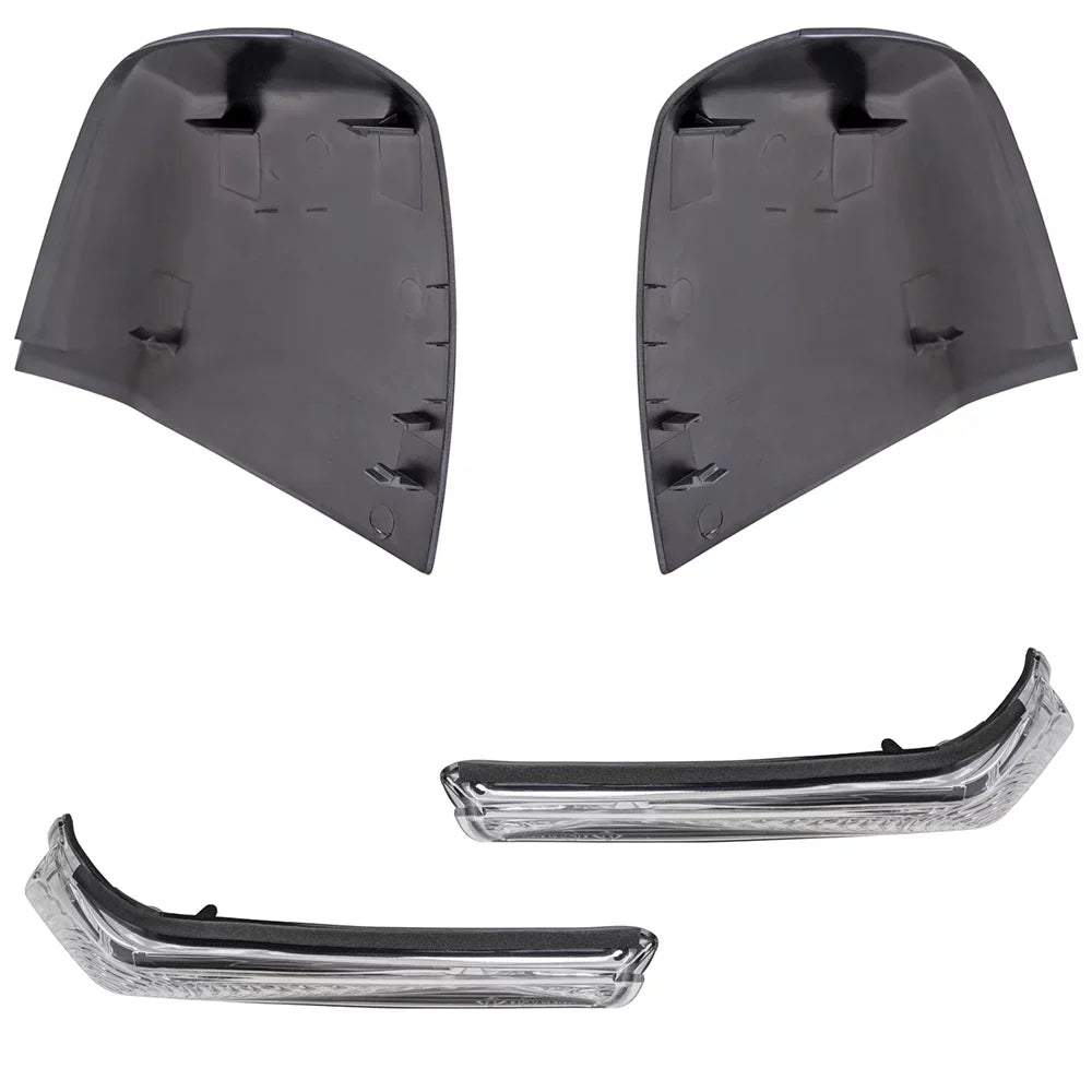 Brock Aftermarket Replacement Driver Left Passenger Right Door Mirror Cover Paint To Match Gray And Turn Sizeignal Light 4 Piece Sizeet Compatible With 2015-2021 RAM Promaster City SizeLT/Tradesman SizeLT