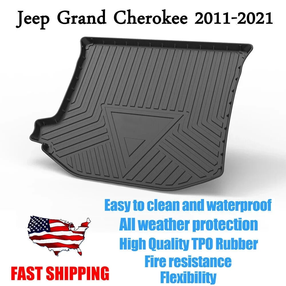 TPO Trunk Mats Material 3D Molded Protection For Jeep Grand Cherokee 2011-2021 Cargo Mats