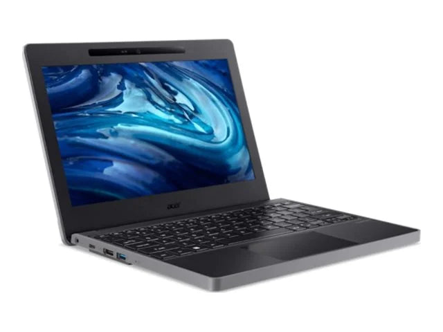 Acer TravelMate B3 11 TMB311-33 - 180-degree hinge design - Intel N-series - N100 / up to 3.4 GHz - Win 11 Pro - UHD Graphics - 4 GB RAM - 128 GB eMMC - 11.6" IPSize 1366 x 768 - Wi-Fi 6E, Bluetooth - shale black - kbd: USize Intl