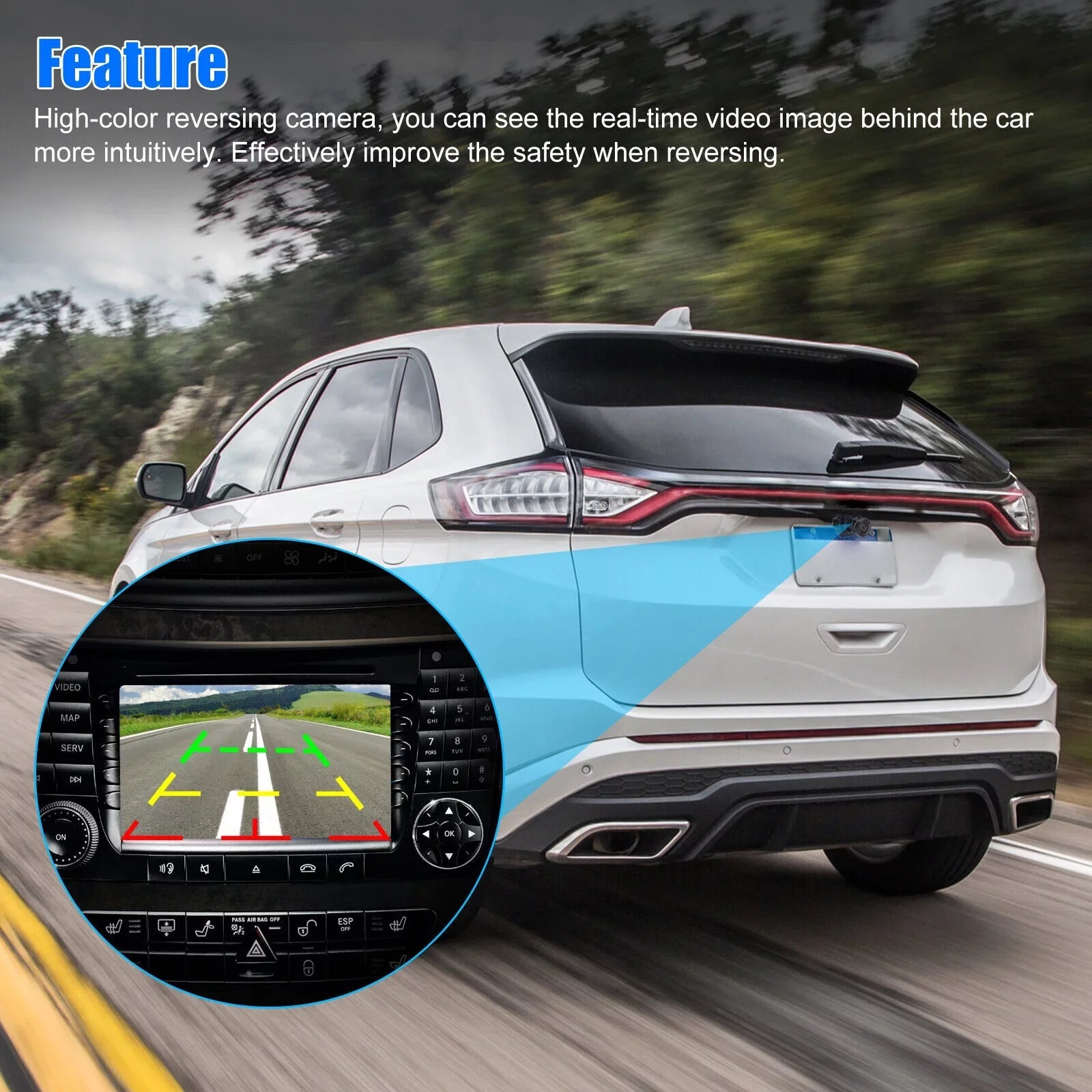 For 2013-2016 Ford Fusion Rear View Backup Parking Assist Camera ESize7T19G490AA USize