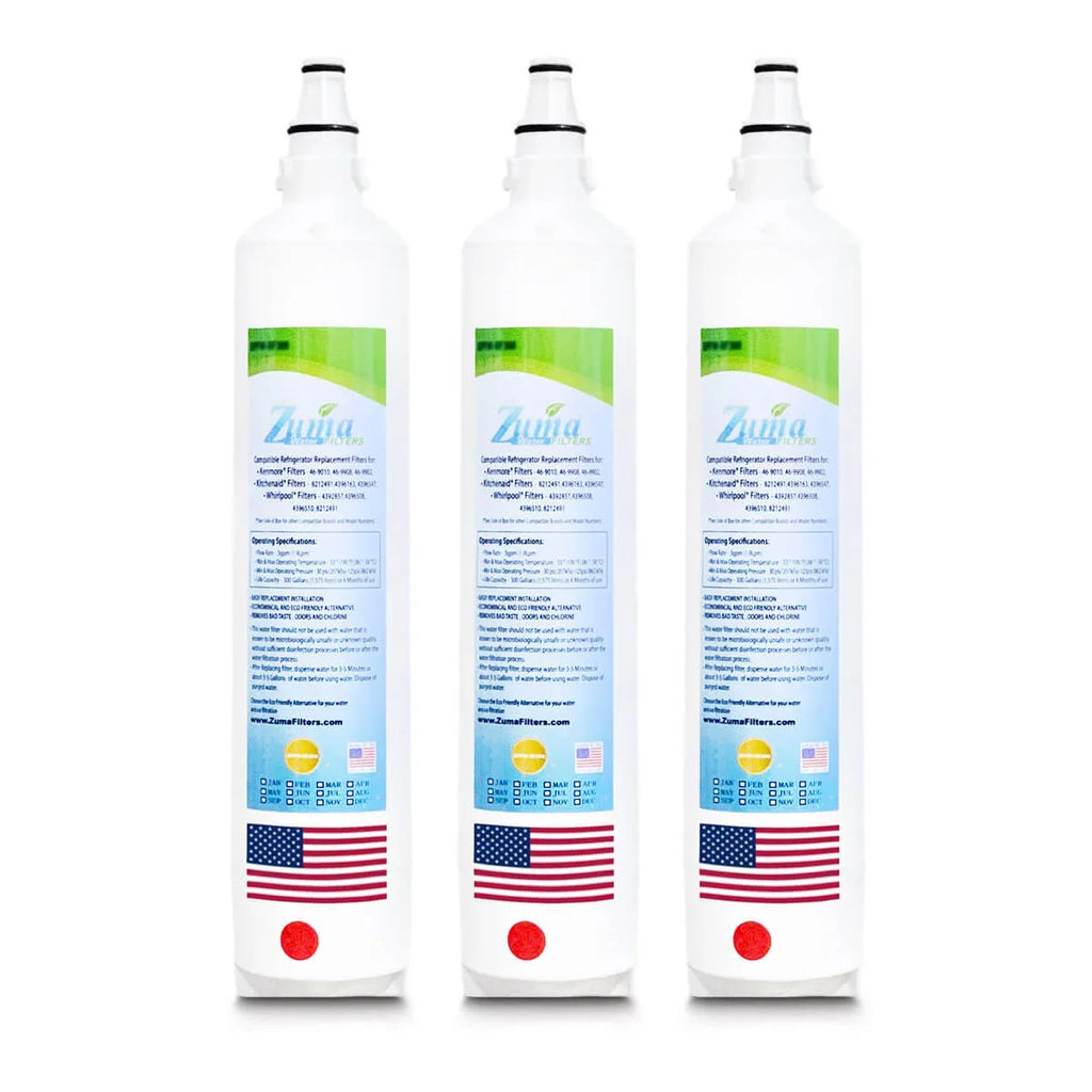ZUMA Brand , Water Filters , Model # ZWFZ1-RF750 , Compatible with Sizeubzero® IT36CIIDLH - 3 Pack - Made in U.Size.A.