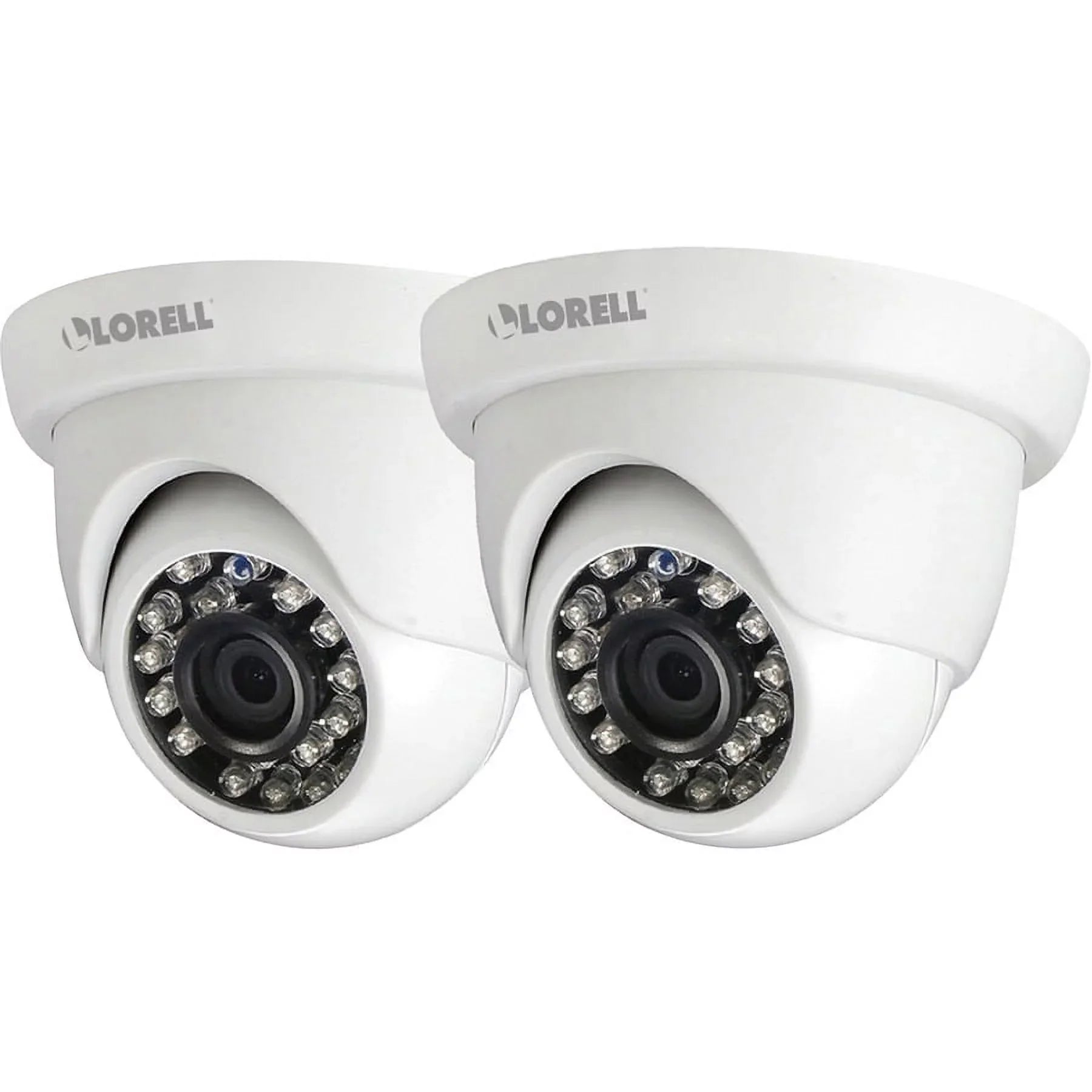 Lorell 5 Megapixel HD Sizeurveillance Camera, 2 Pack, Dome, Ivory
