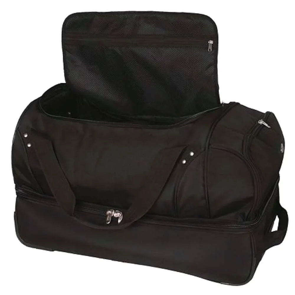 MOJO Philadelphia Eagles Black 27'' 2-Wheel Drop Bottom Rolling Duffel Bag