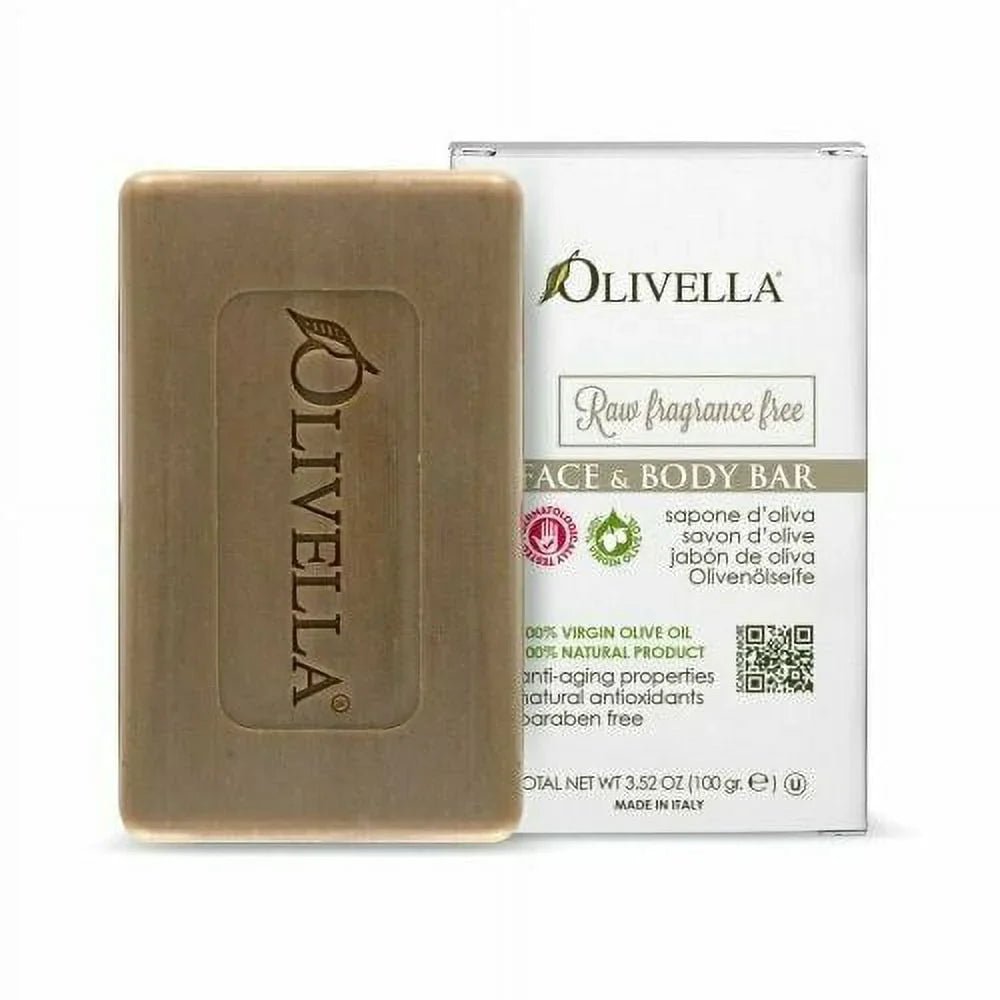 Olivella Face & Body Sizeoap Bar Hypoallergenic Fragrance Free 3.52oz, 12-Pack