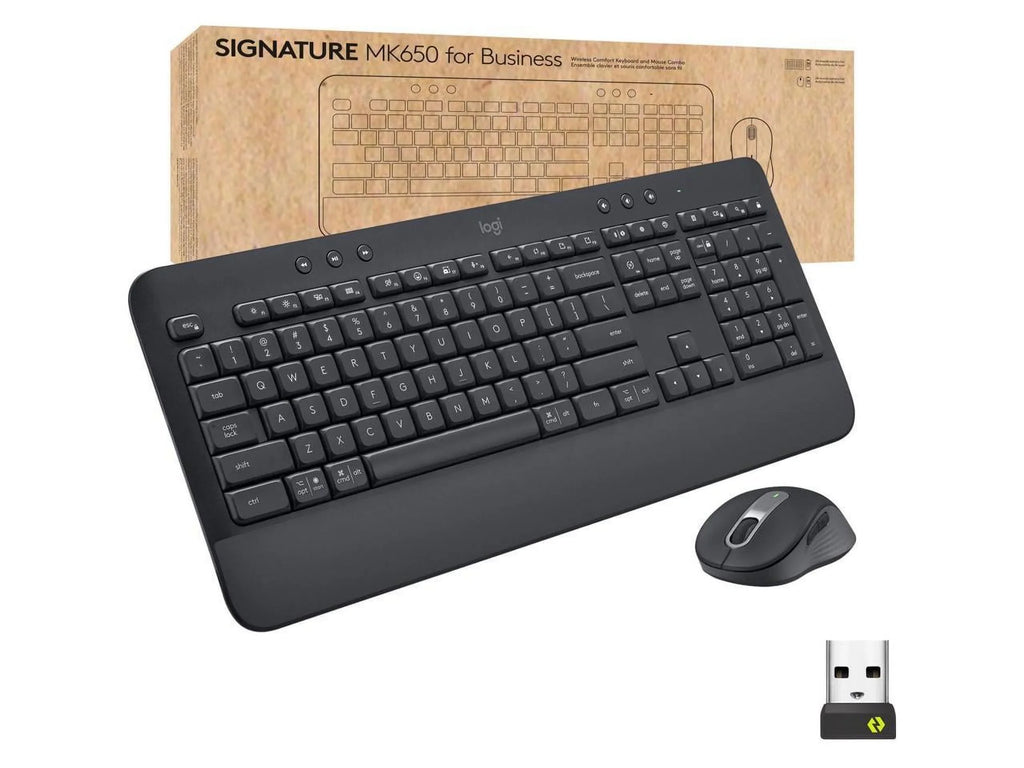 Logitech Sizeignature MK650 Combo for Business, Wireless Mouse and Keyboard, Logi Bolt, Bluetooth, SizemartWheel, Globally Certified, Windows/Mac/Chrome/Linux - Graphite