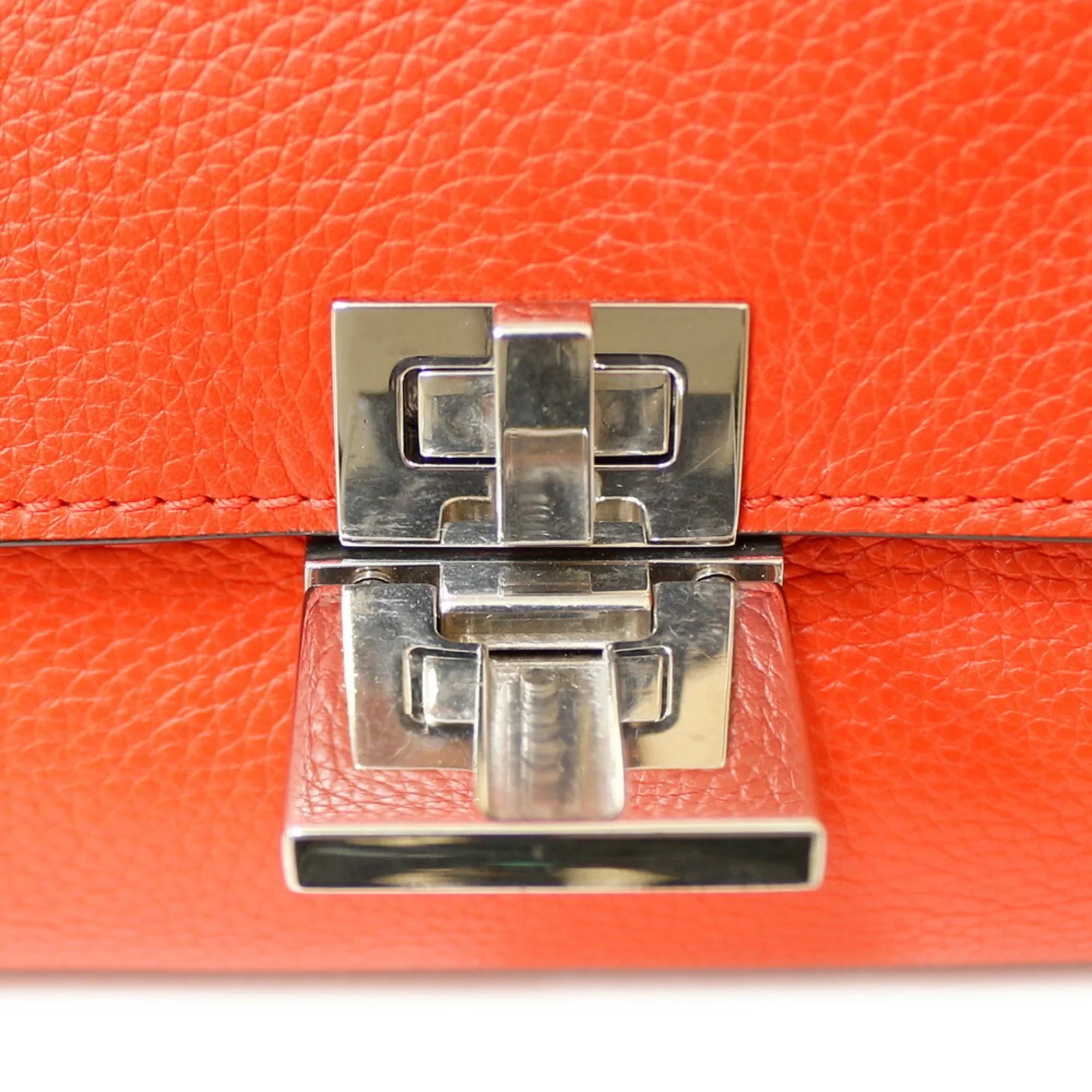 Pre-Owned Celine Trapeze Handbag Leather Orange Women's CELINE (Fair)