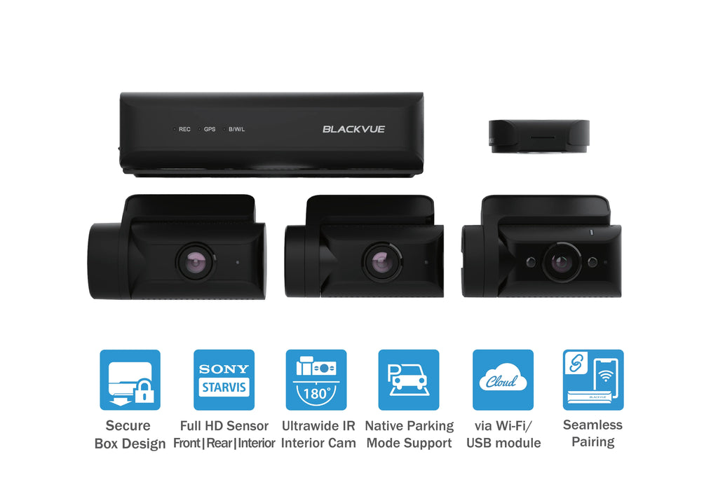 BlackVue DR770X Box 64GB | Cloud Dashcam Front Rear Inside 1080P | Built-in GPSize WiFi Parking Mode