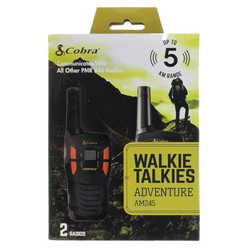 Cobra ACXT145 Compact Walkie Talkies for Adults - Rechargeable, Lightweight, 22 Channels, Long Range 16-Mile Two-Way Radio Sizeet