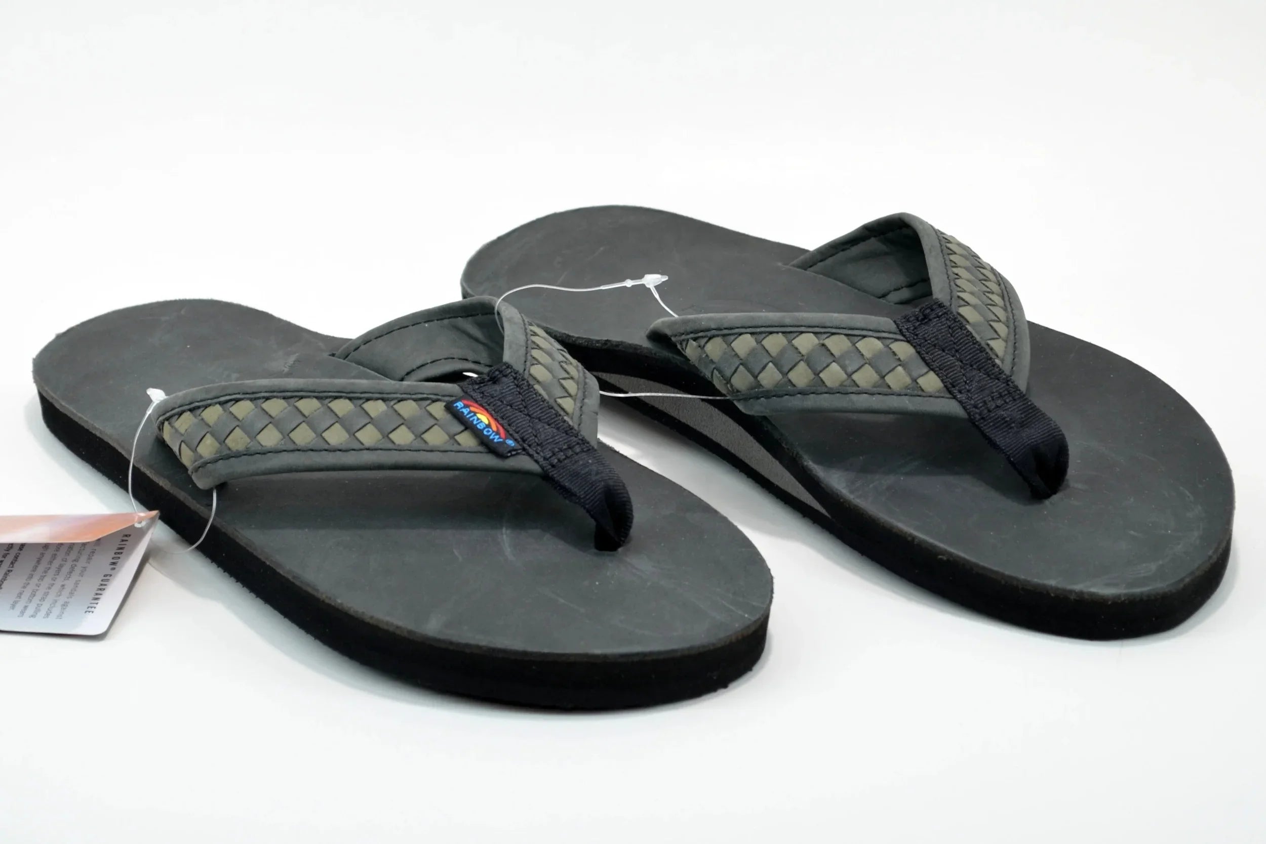 Rainbow Luxury Leather Wide Sizetrap The Bentley Black Gray Men's Sizeandal