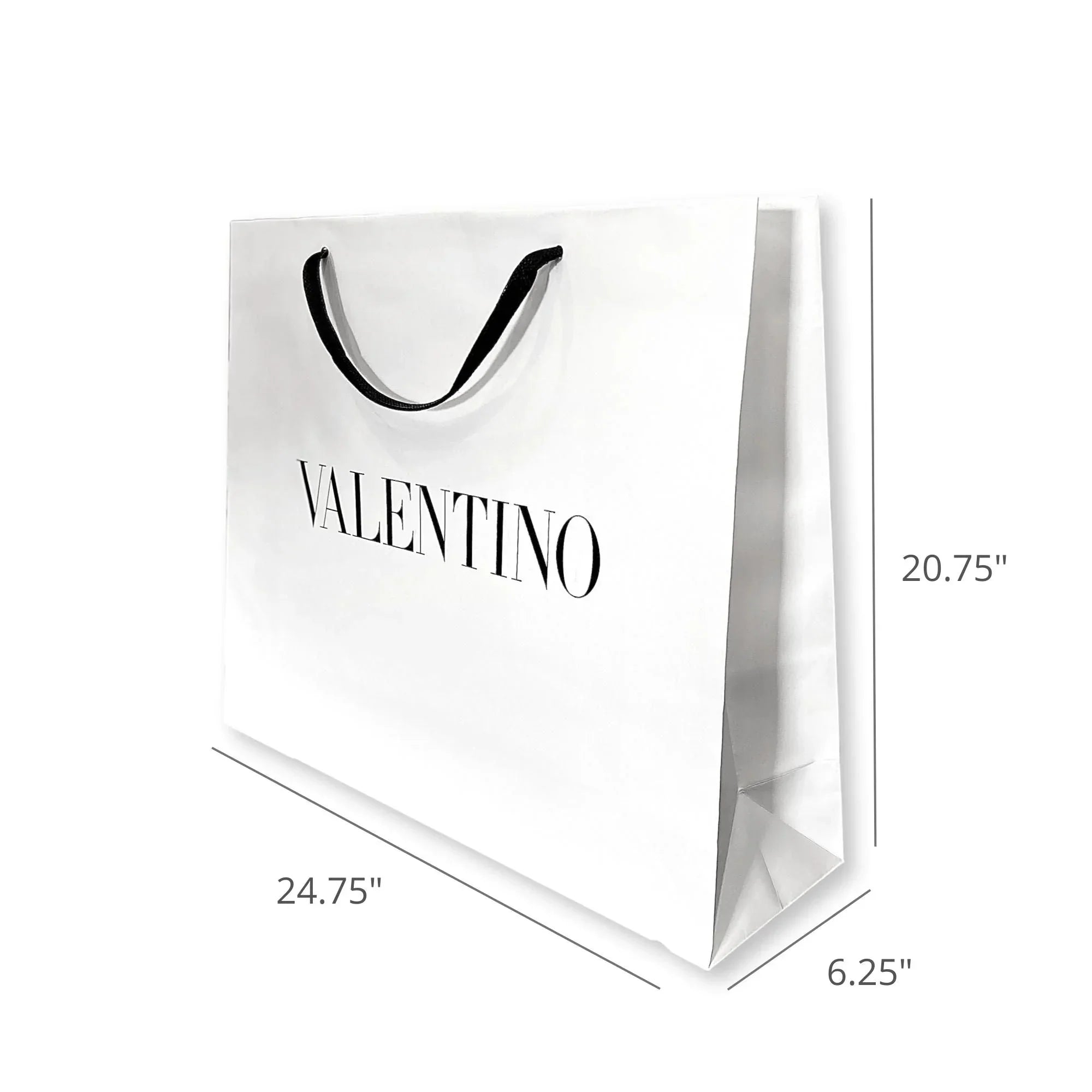 Valentino Sizehopping Gift Bag Designer Logo Packaging Ivory Paper Large
