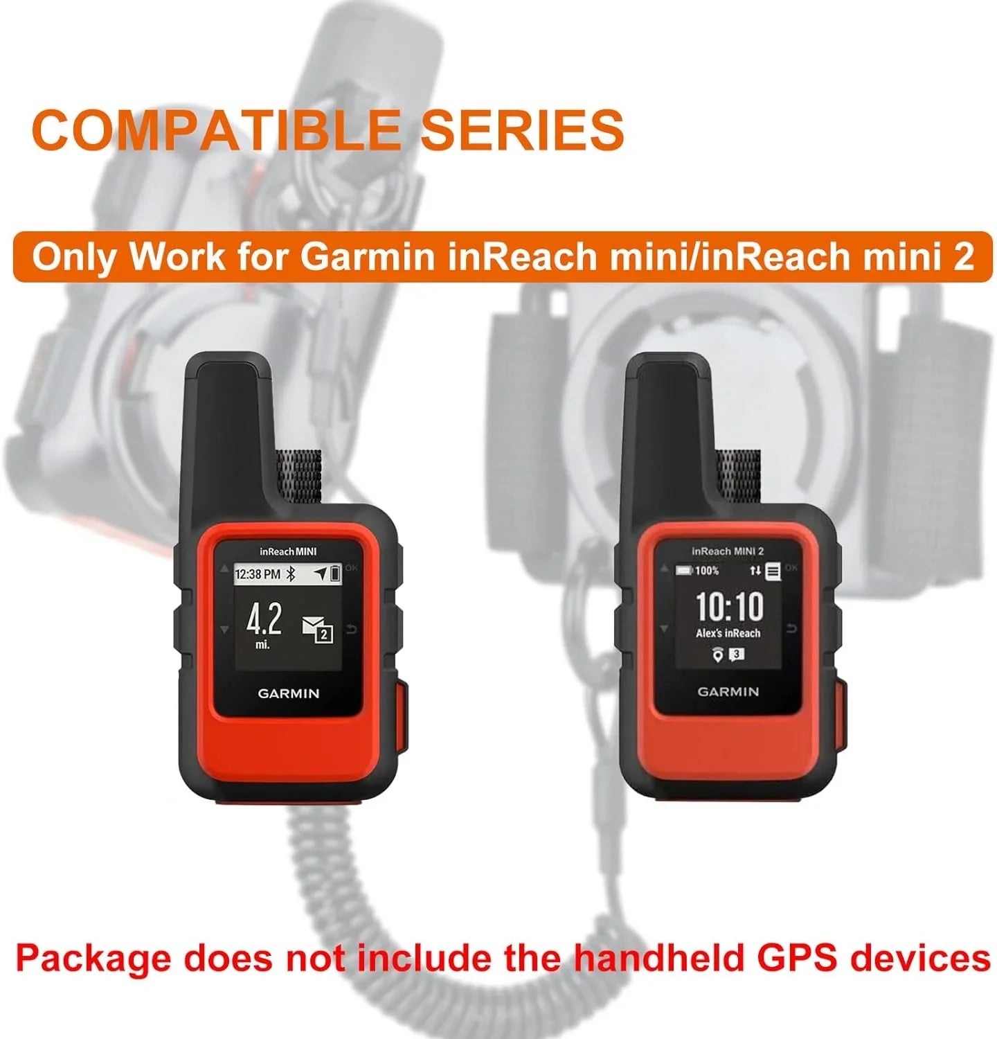 Backpack Tether for Garmin inReach Mini/inReach Mini 2 Handheld GPSize - Garmin Backpack Mount (Not for Other