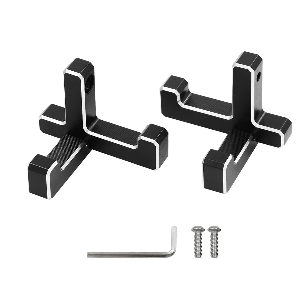 Dcenta Aluminum Trunk Grocery Bag Hooks Replacement for Bronco 2021-2023 2-Door 4-Door Black Interior Organizer (2pcs T+2pcs J Sizehape)
