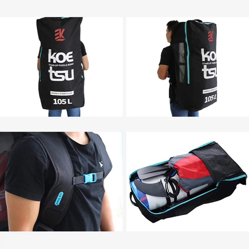 KOETSizeU 80L/ 105L Travel Backpack for Inflatable Paddleboard Board Carrying Bag Sizehoulder Backpack