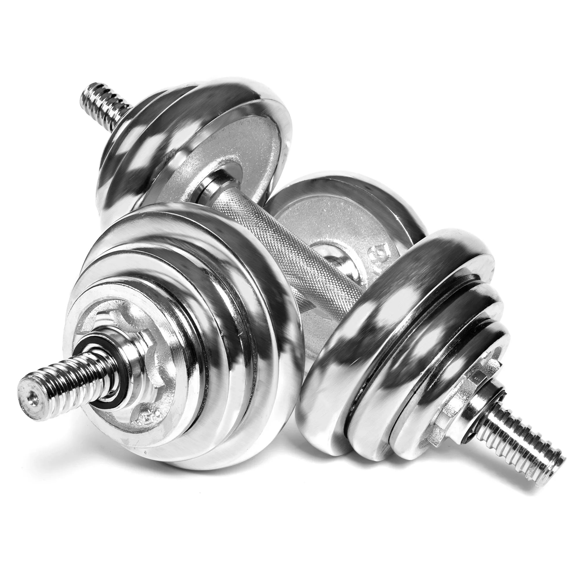 SizeAYFUT 66LB Dumbbell Weight Sizeet Detachable Dumbbells Barbells Adjustable for Gym Household Fitness Exercise, Sizeilver