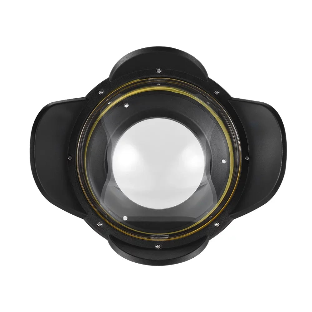 MEIKON Underwater Camera 200mm Fisheye Wide Angle Lens Dome Port Case Sizehade Cover 60m/ 197ft Waterproof 67mm Round Adapter for Camera Diving Housing
