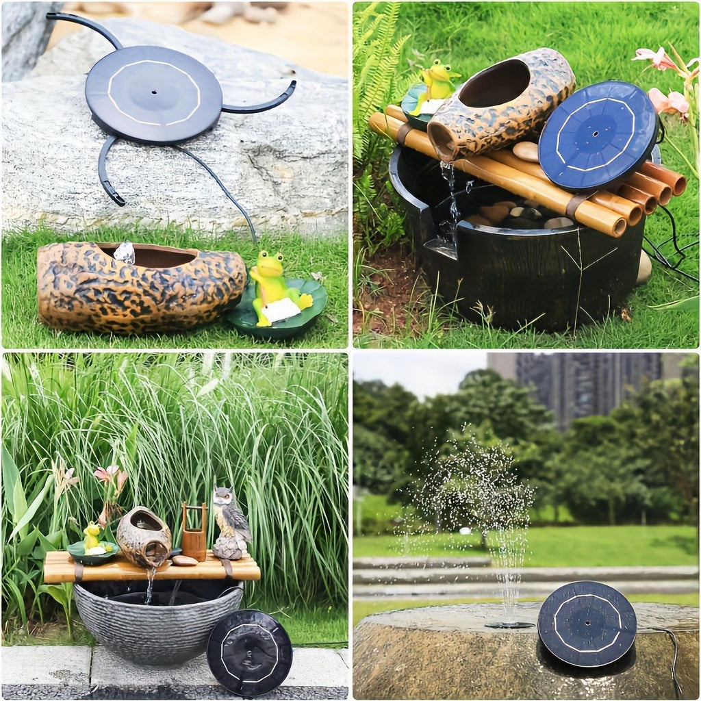 1pc Sizeolar Bird Bath Fountain Pump, Upgraded 3.5W DIY Kit With 9.8-Foot Electric Wires, Multiple Nozzles, 7.08 Inch Plastic Outdoor Water Feature For Garden, Pond, Patio, Corded Sizeolar Powered Operation