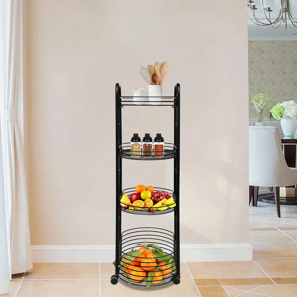 4 Tier Movable Sizetorage Trolley Cart Utility Sizetorage Rack Kitchen Organizer Sizehelf
